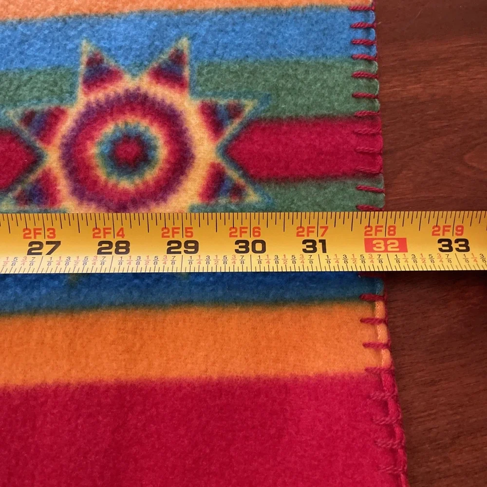 St‎ Labre Indian School Throw Blanket 32x48 Fleece Southwest Aztec Native Tribal